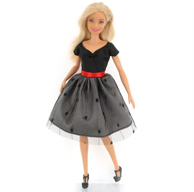 Robe de poupée Barbie rose pour filles, 30cm, 1 pièce, accessoires, vêtements, défilé de mode, Style Bjd, 1/6