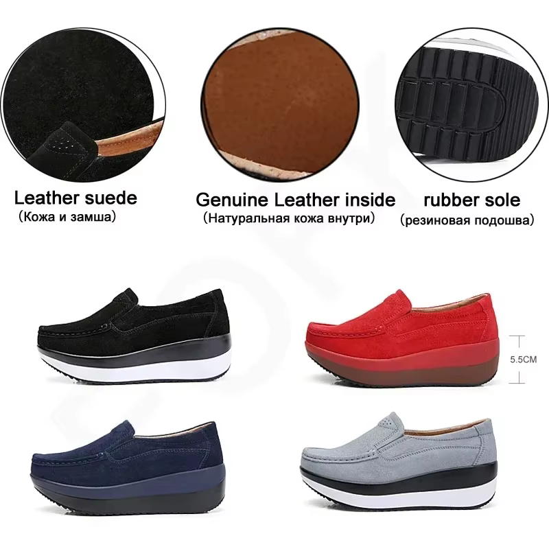 Chaussures plates à plateforme pour femmes