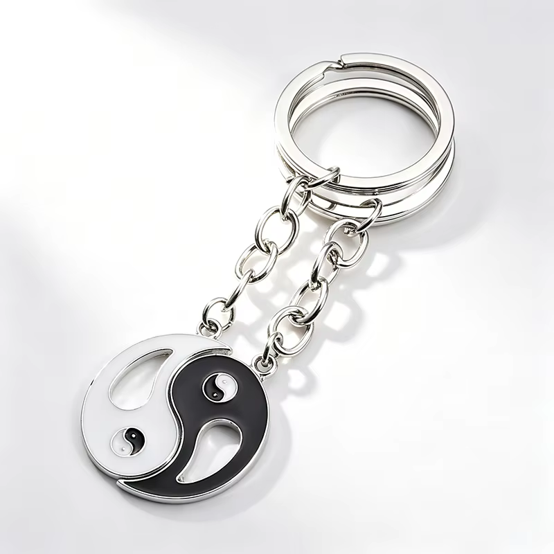 Porte-clés assorti pour Couples, accessoires cadeaux, breloques Yin Yang, chaîne, vente en gros, porte-bijoux bff paires, 2023