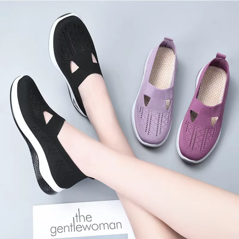  Chaussures pour femmes été 2025 espadrilles décontractées respirant sans lacet