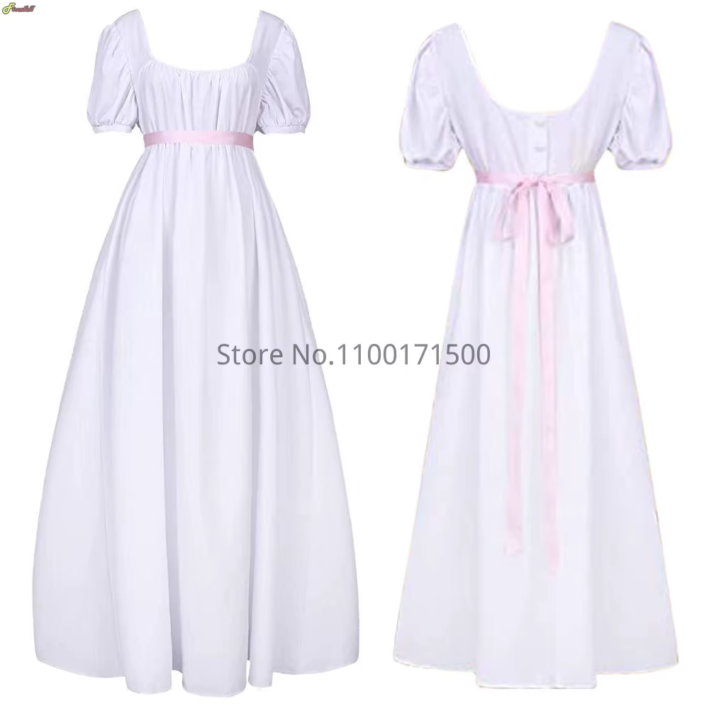 Robe de Bridgerton pour Cosplay pour Femme, Costume de Soirée, brev, Halloween, Vintage, Bal Victorien