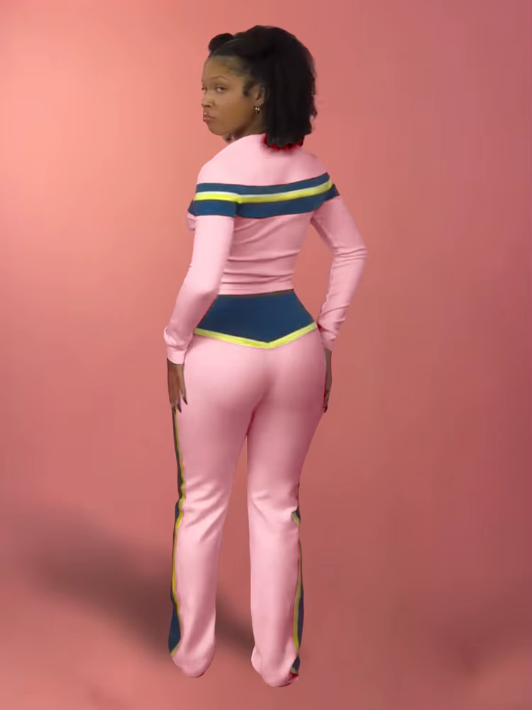 Tendance 2025 femmes entraînement Jogging costumes bustier tubulaire veste pantalons ensembles dames Streetwear rayé survêtement 3 pièces ensemble de gymnastique tenues