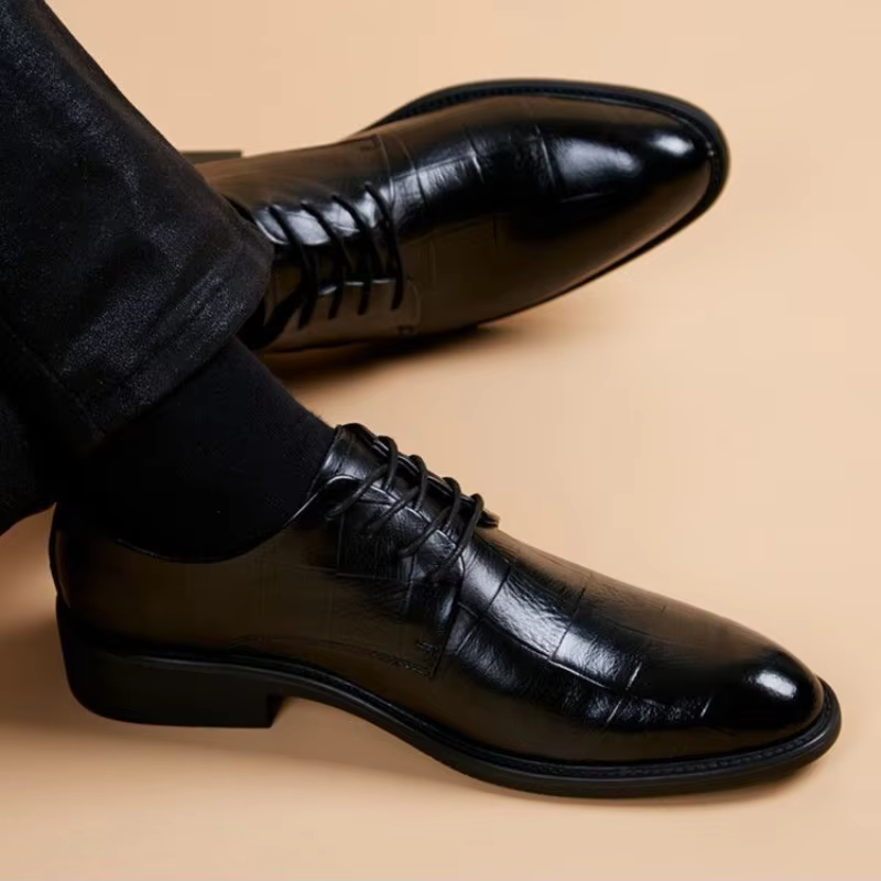 Chaussures de soirée en cuir pointu pour hommes