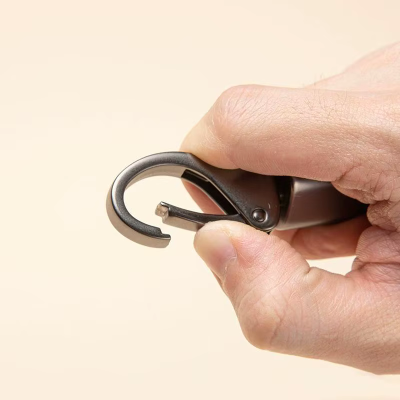 Porte-clés de voiture personnalisé pour homme, accessoire créatif en corde tressée et métal, pendentif durable pour clés