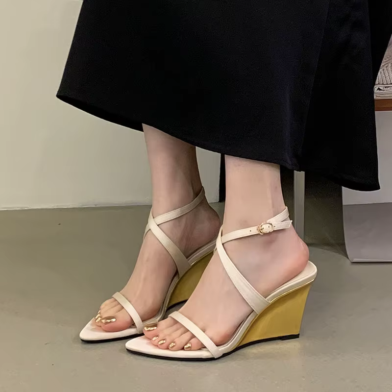 Nouvelles Sandales Compensées à Talons Hauts pour Femmes