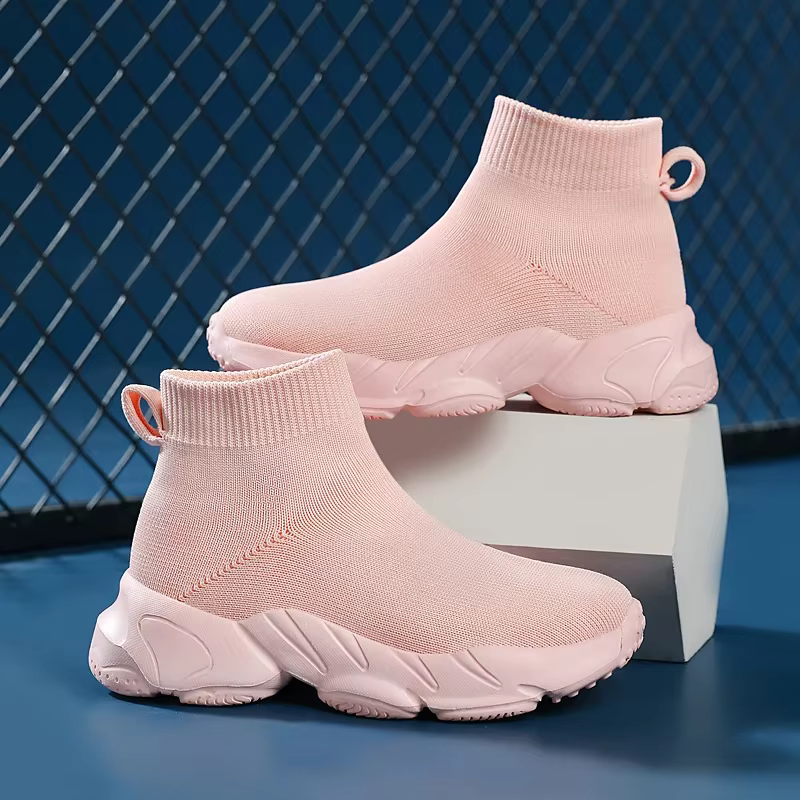 Baskets montantes en tricot pour filles