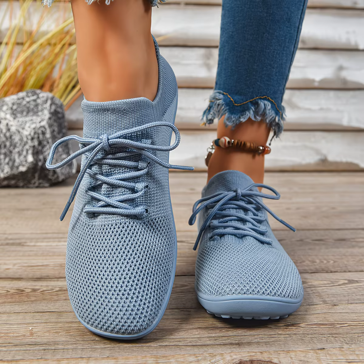 Baskets larges pour femmes chaussures plates minimaliste respirant large largeur