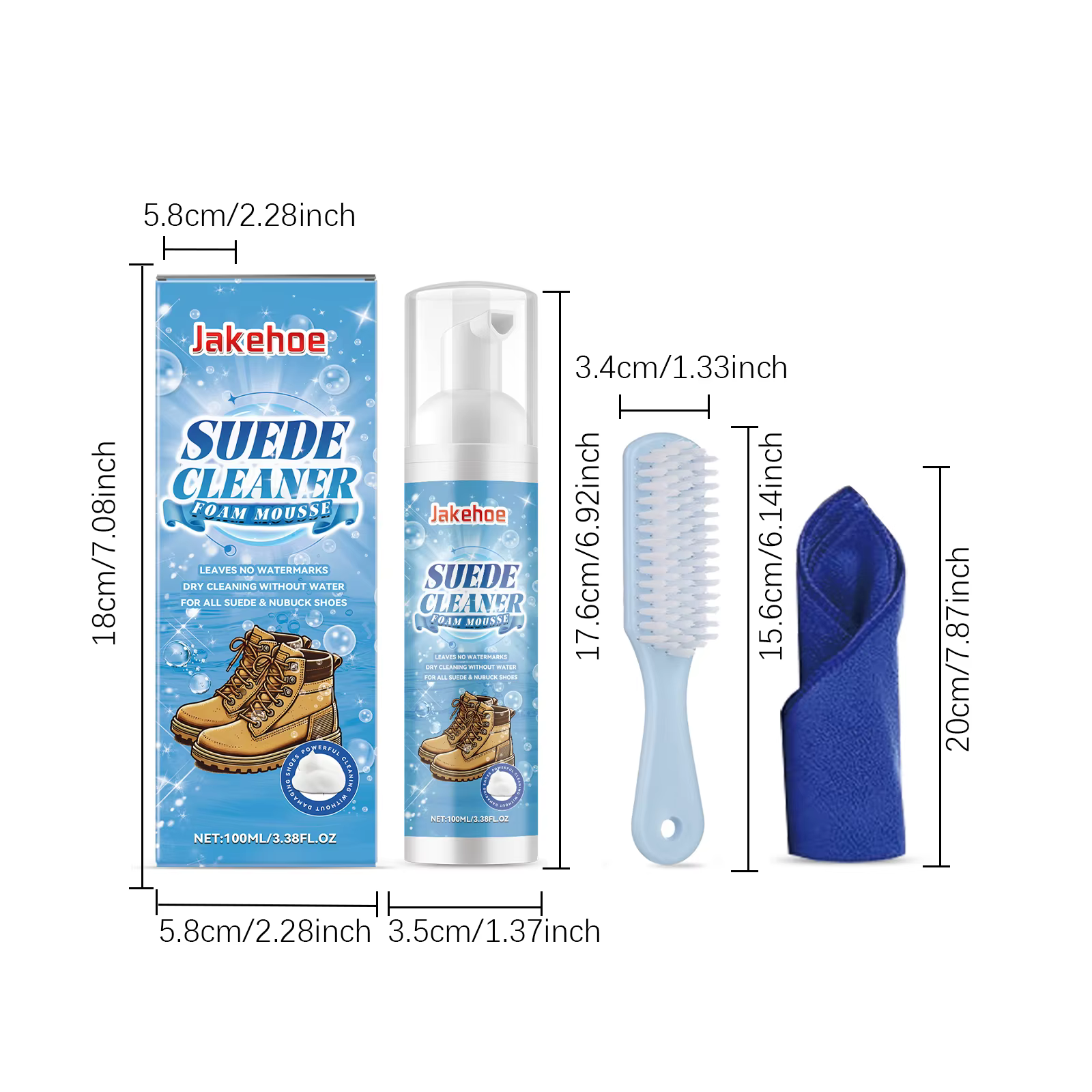 Kit de Nettoyage Multifonctionnel Bestseller pour Daim et Nubuck – Éliminateur de Taches et de Saleté Sans Eau