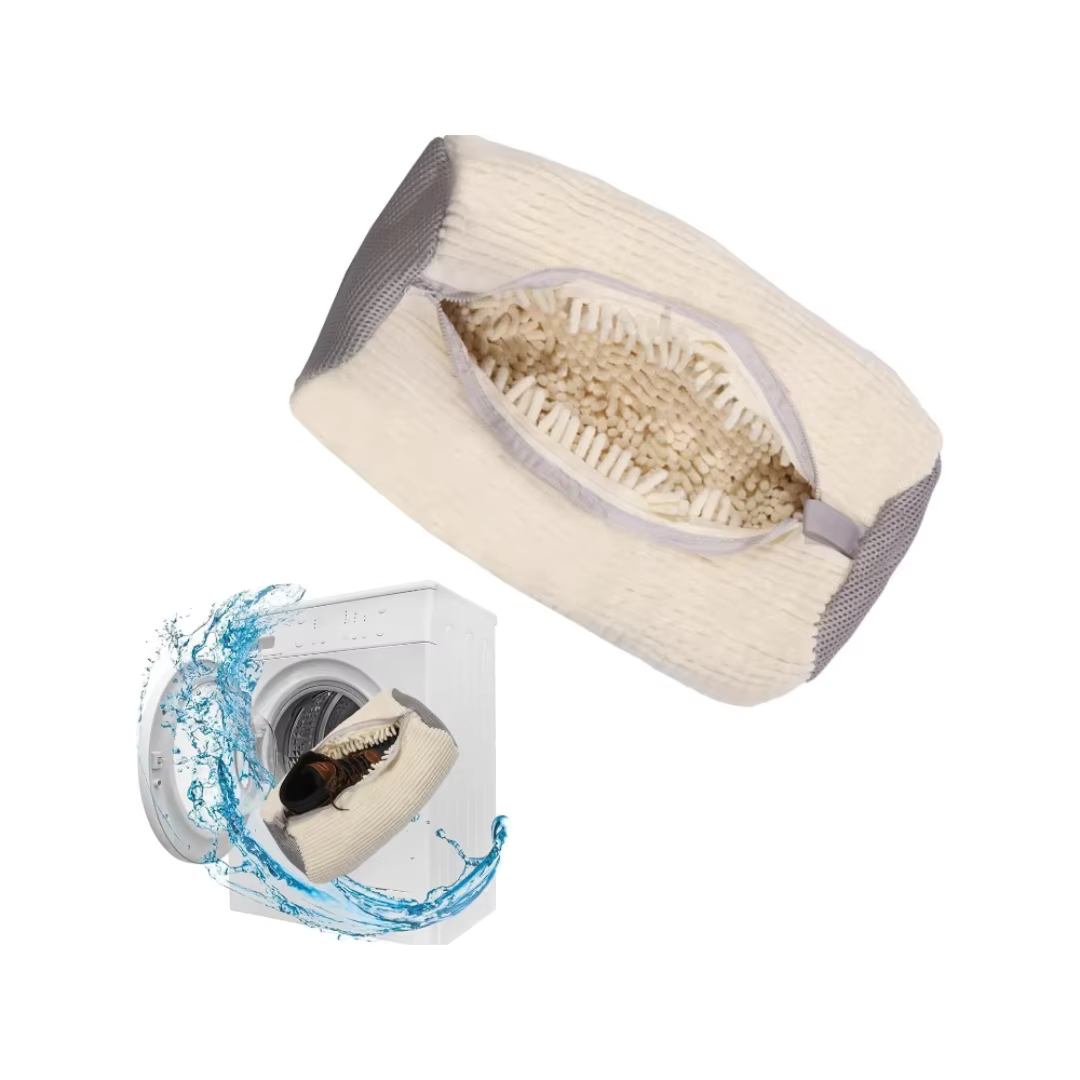 Sac de lavage pour chaussures en microfibre avec fermeture
