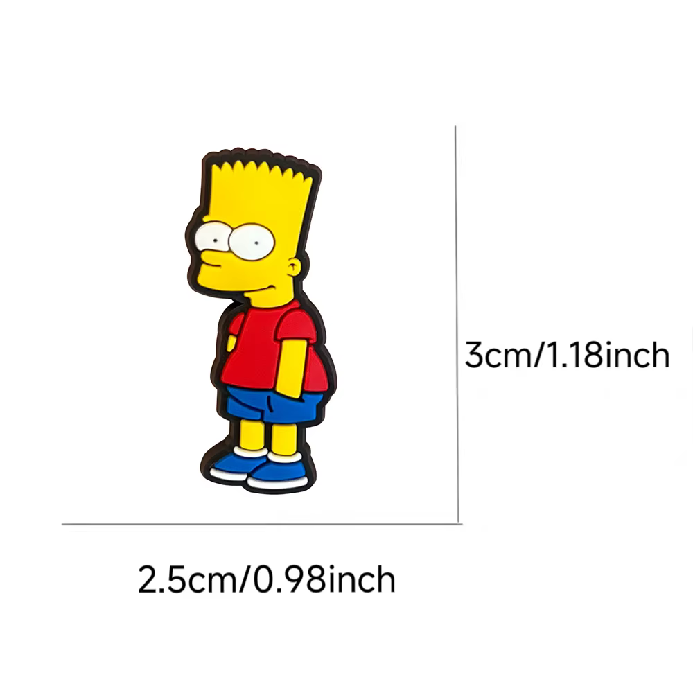 Offres Spéciales : Accessoires de Chaussures en PVC de la Série Anime Wacky Simpson