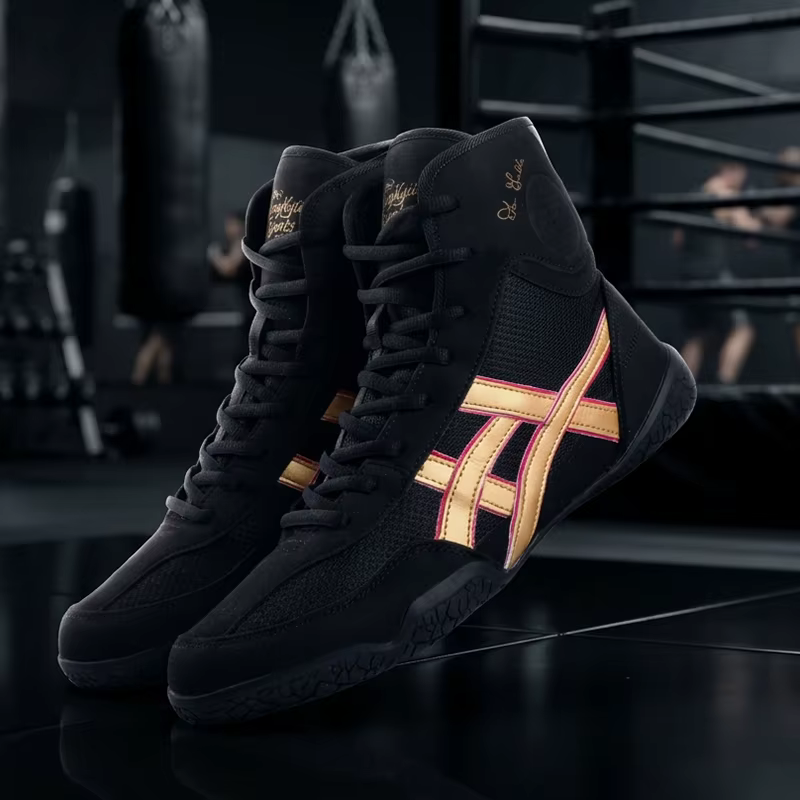 Chaussures de boxe professionnelles haut de gamme pour hommes