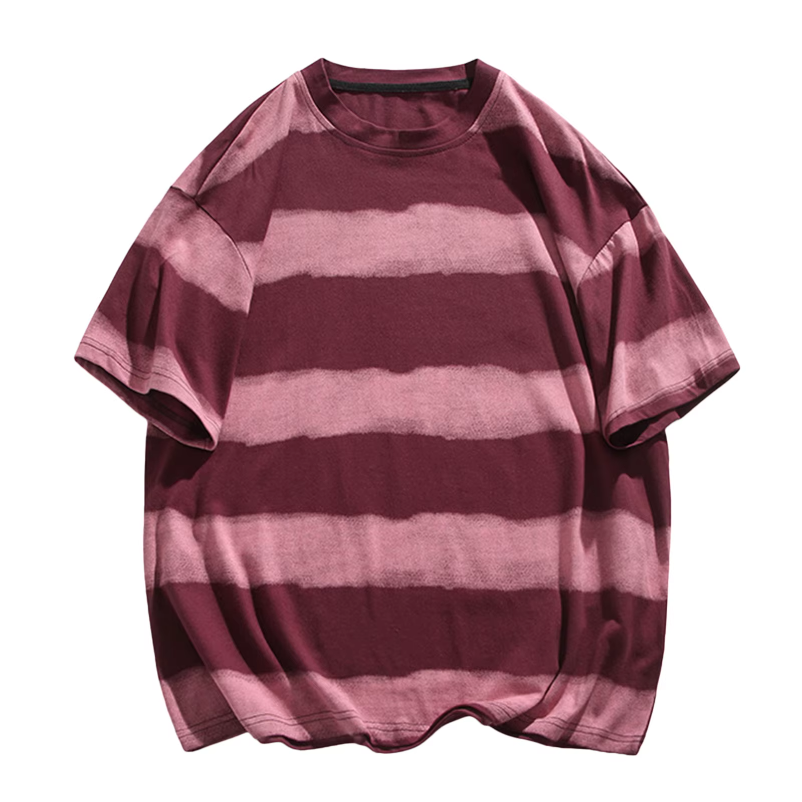 T-shirt oversize style hip-hop pour homme, nouveau coloris dégradé, décontracté, col rond, manches courtes, mode coréenne Y2K, tee-shirt ample pour homme