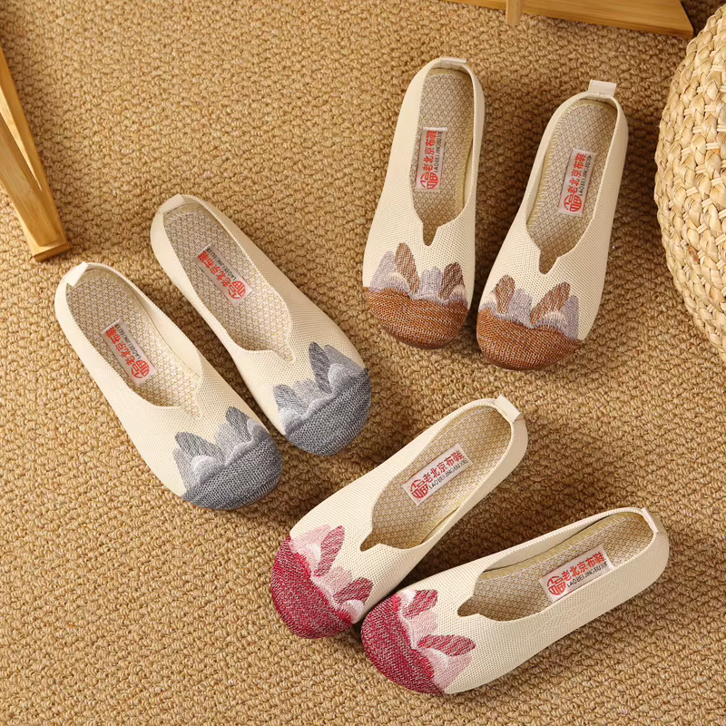 Chaussures de Printemps Confortables à Semelle Souple et Tête Ronde pour Femme