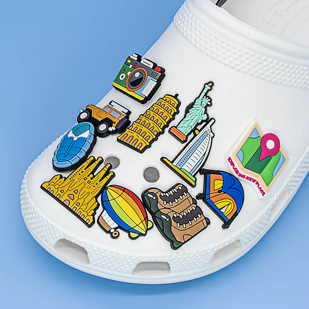 Breloques pour chaussures de voyage mondial