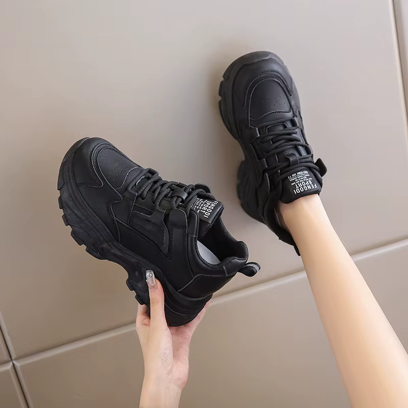 Baskets pour femmes chaussures à plate-forme blanche 2025 à lacets fond épais vulcaniser