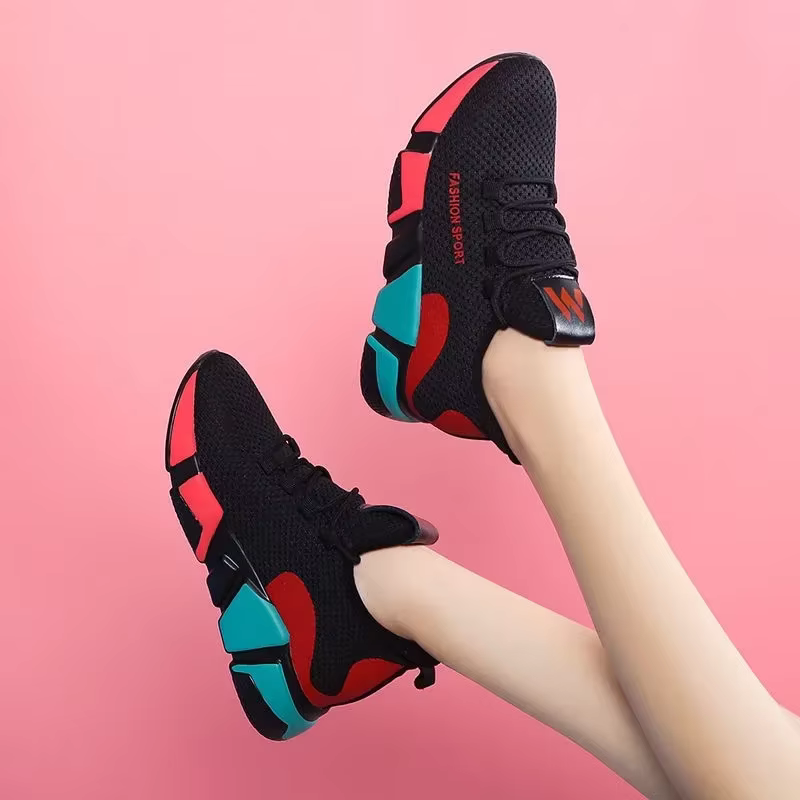 Tenis Feminino 2025 Chaussures vulcanisées pour femmes en plein Air respirant Air maille Fitness tissu chaussette