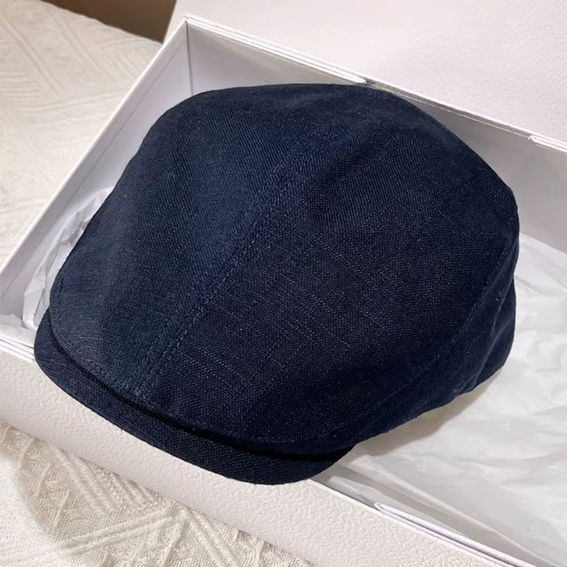 Casquette Gavroche en Lin pour Femme, Style Vintage Britannique, Respirante, pour Hommes et Femmes