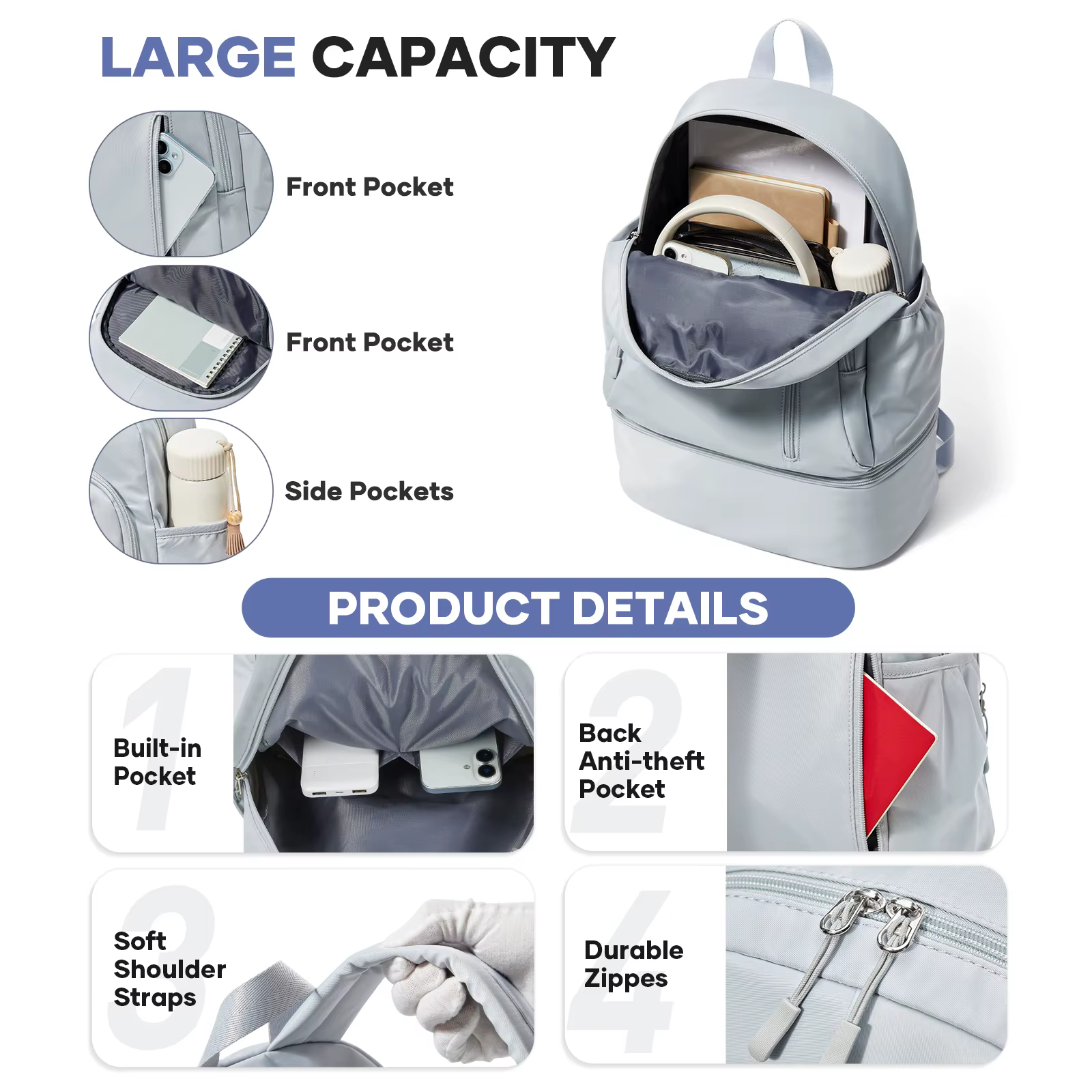 Sac à dos de sport pour femmes et hommes