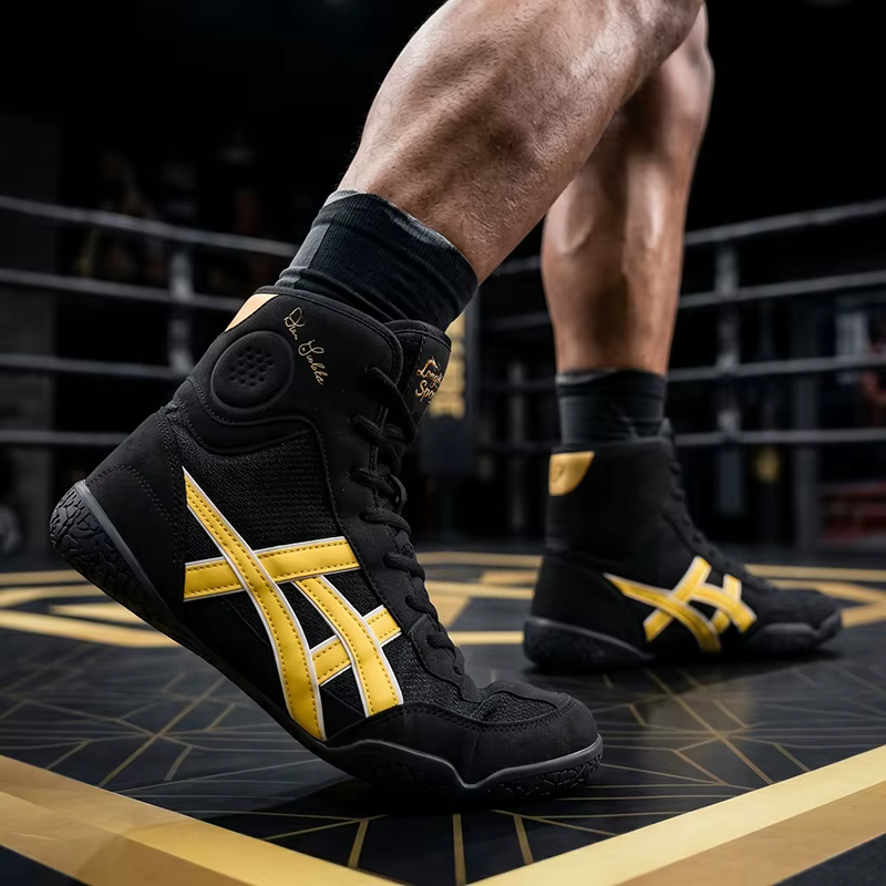 Chaussures de boxe professionnelles haut de gamme pour hommes