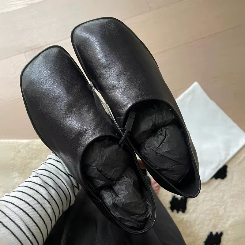 Chaussures plates en peau de mouton ultra-douces pour femme