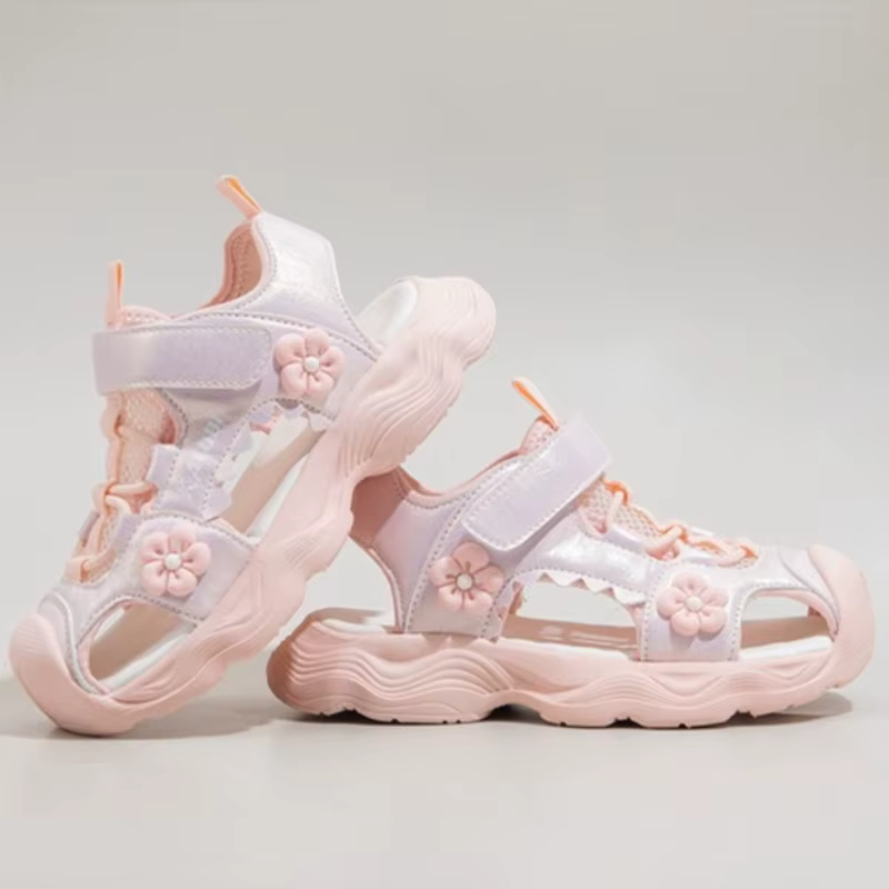 Sandales d'aventure recyclées pour petites filles 2026 – Nouvelles chaussures de plage épaisses pour enfants