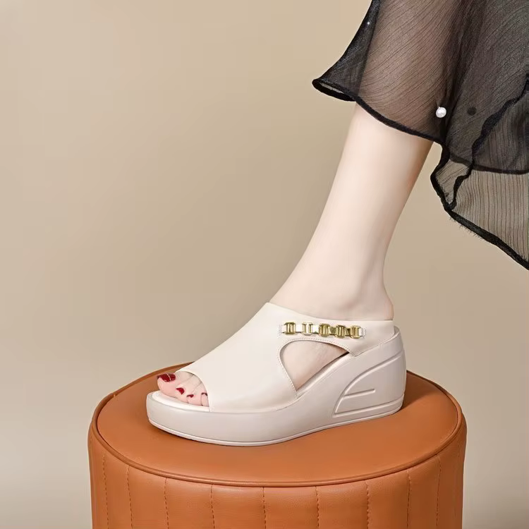 Chaussures pour femmes à bout ouvert à plateforme