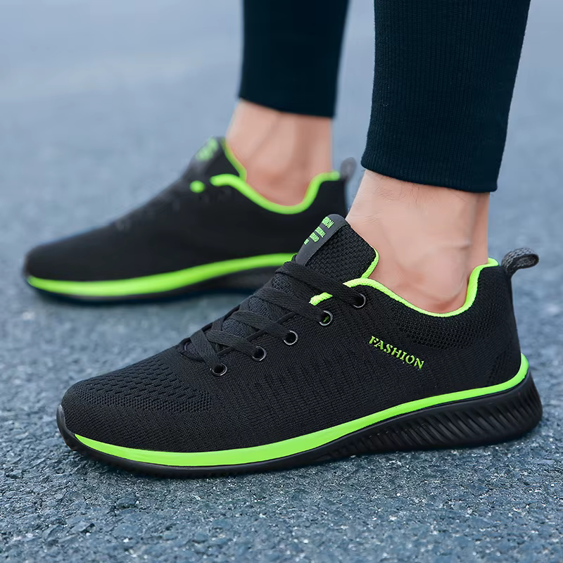 Hommes course marche tricot chaussure espadrilles décontractées respirant sport