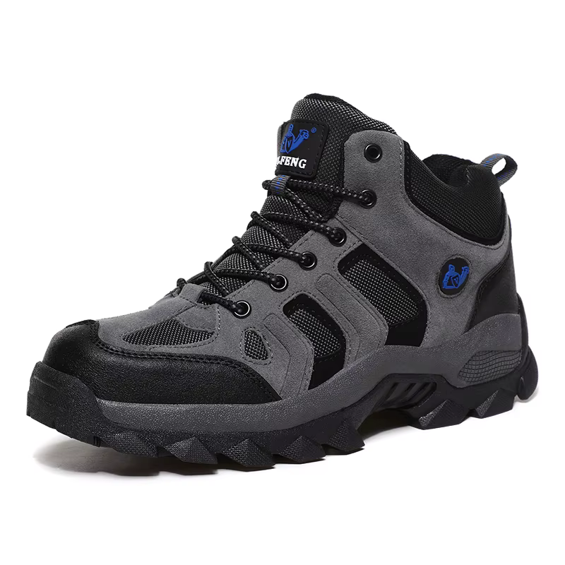 Grande taille hiver chaussures de randonnée hommes neige chaude fourrure cuir bottes