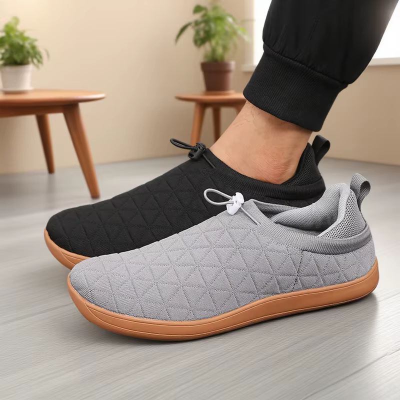 Nouveaux hommes pieds nus chaussures large orteil boîte minimaliste anti-dérapant