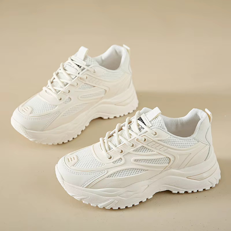 Nouvelles baskets en cuir épaisses pour femmes