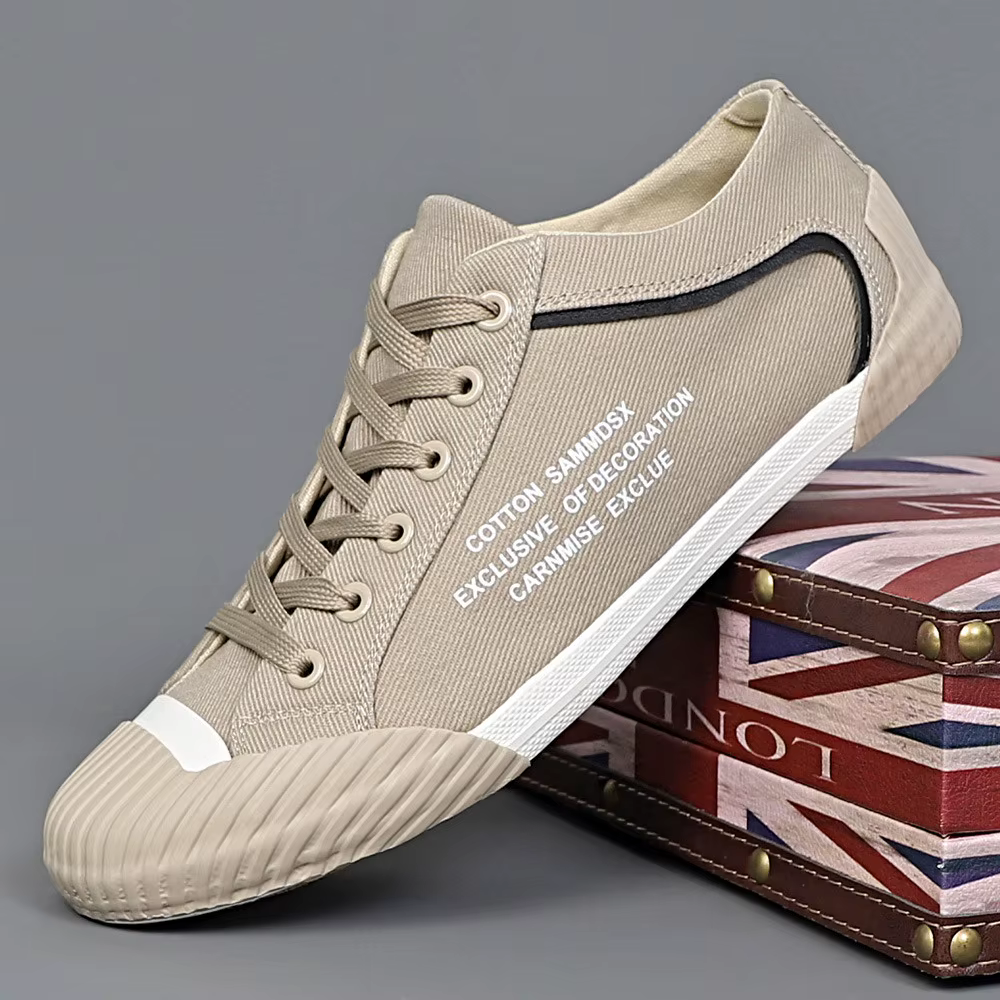Hommes Toile Chaussures À Lacets Casual Sneakers De Mode pio Respirant Confortable Nouveau Chaud