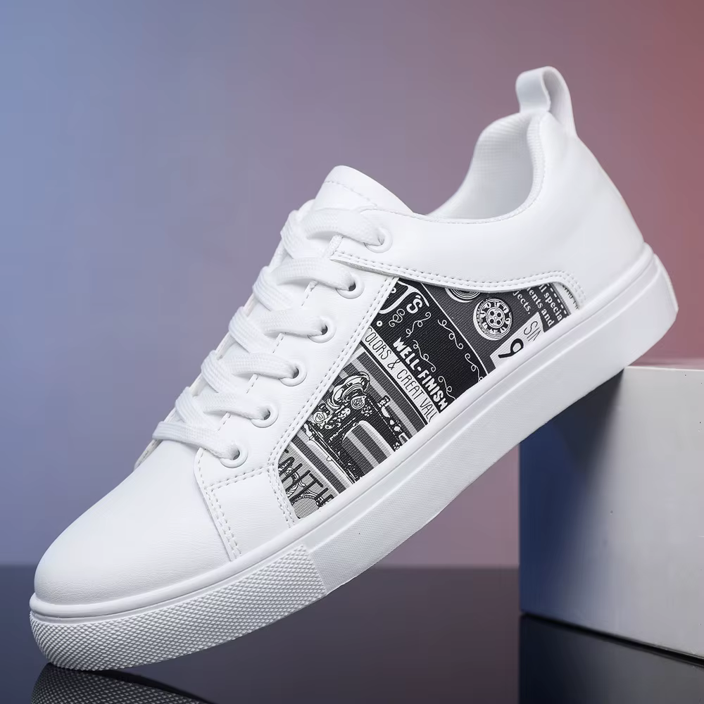 Chaussures de skate blanches pour hommes