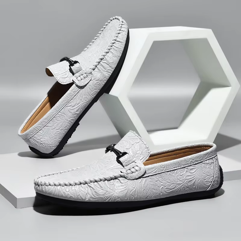 ELUVA hommes mocassins sans lacet chaussures de conduite confortable léger antidérapant semelle souple