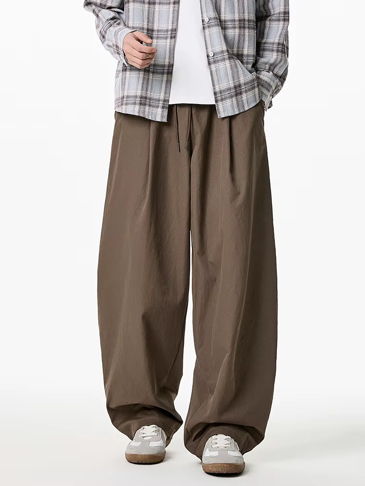 Hommes pantalons décontractés automne Styles japonais lâche Vintage chaud hommes lanterne pantalon mâle surdimensionné mode jambe large pantalon Streetwear