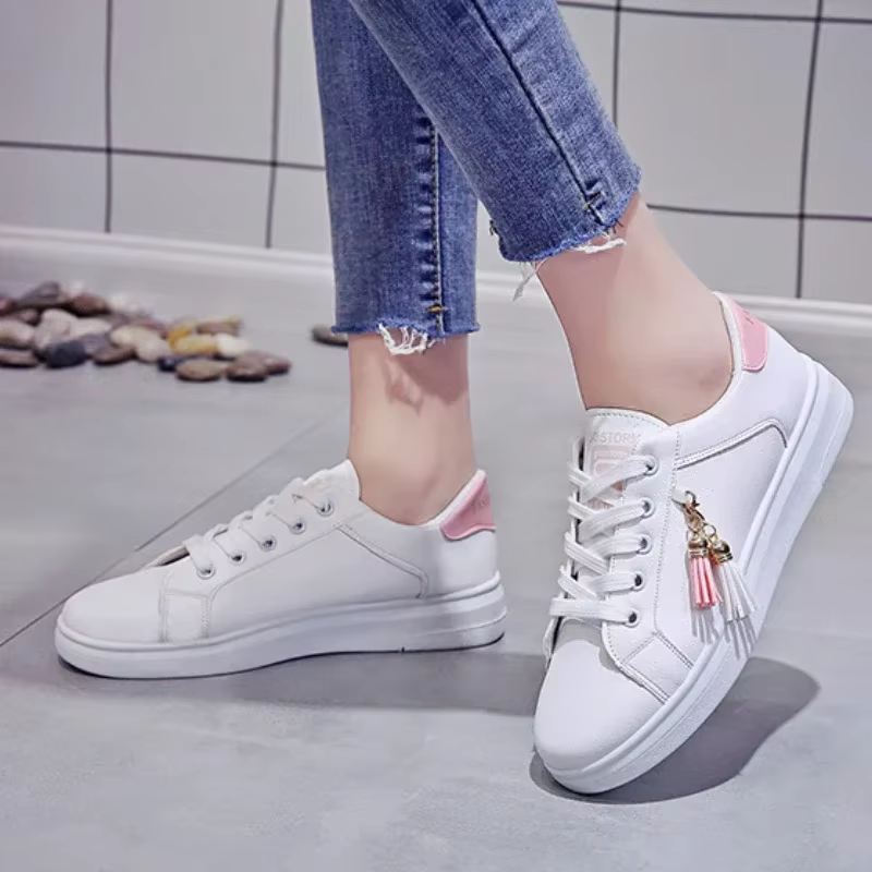 Baskets légères en cuir PU pour femmes