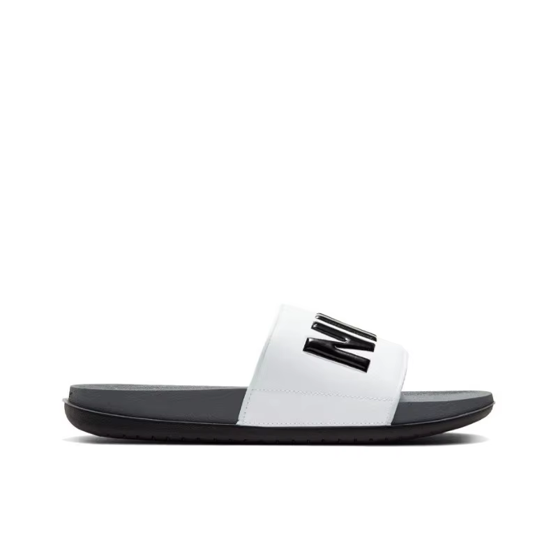 Nike Offcourt Slide Blanc Noir Minimaliste Polyvalent Respirant Antidérapant Résistant à l'usure Séchage rapide Pantoufles pour hommes BQ4639-001