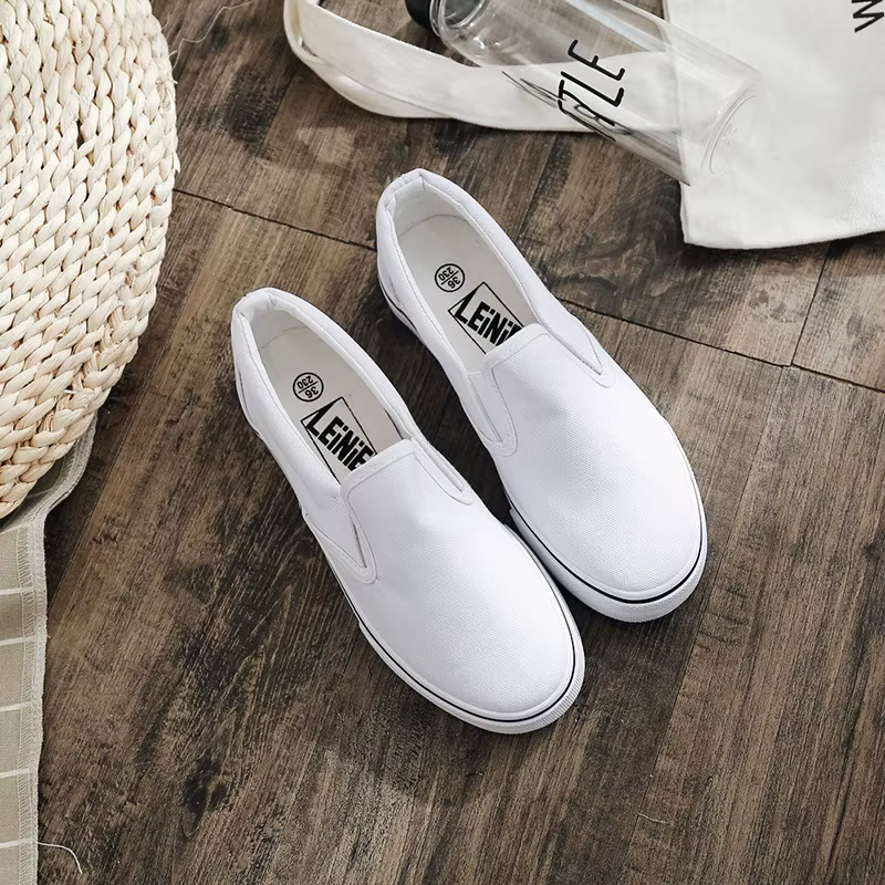 Mocassins en toile à enfiler pour hommes et femmes