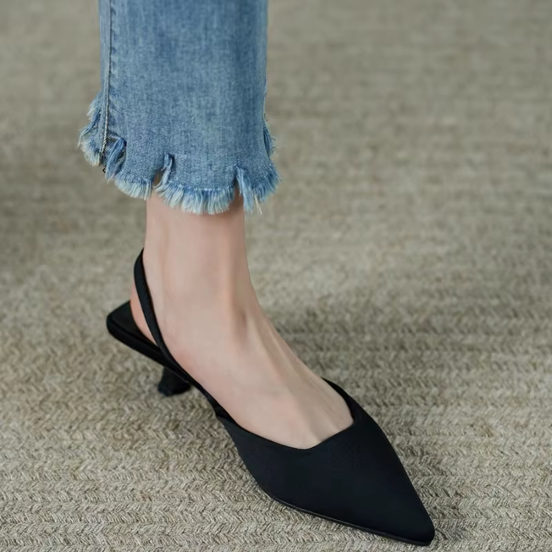 Nouvelles Chaussures Femme Été 2026 - Élégantes Sandales à Talon Aiguille et Bout Pointu avec Bride Unique