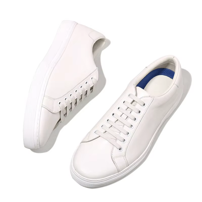 ALAIS MAE Baskets blanches en cuir pour hommes