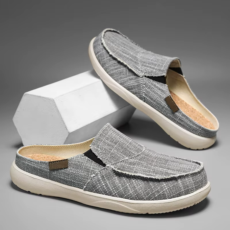 Hommes toile chaussures été 2025 nouveau léger respirant doux sans lacet