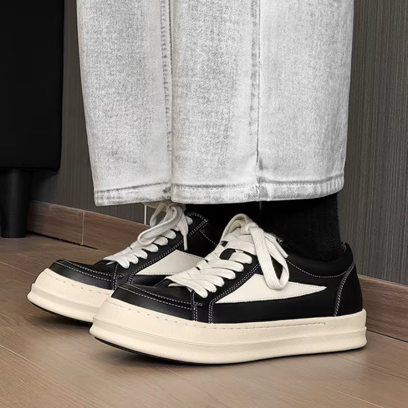 Baskets noires décontractées de style streetwear pour hommes