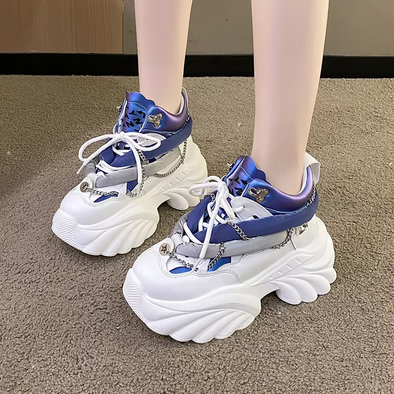 Baskets compensées Kawaii pour femmes