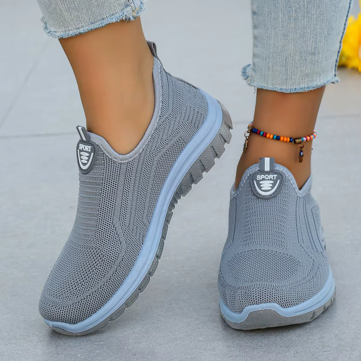 Chaussures d'été respirantes à enfiler pour femmes
