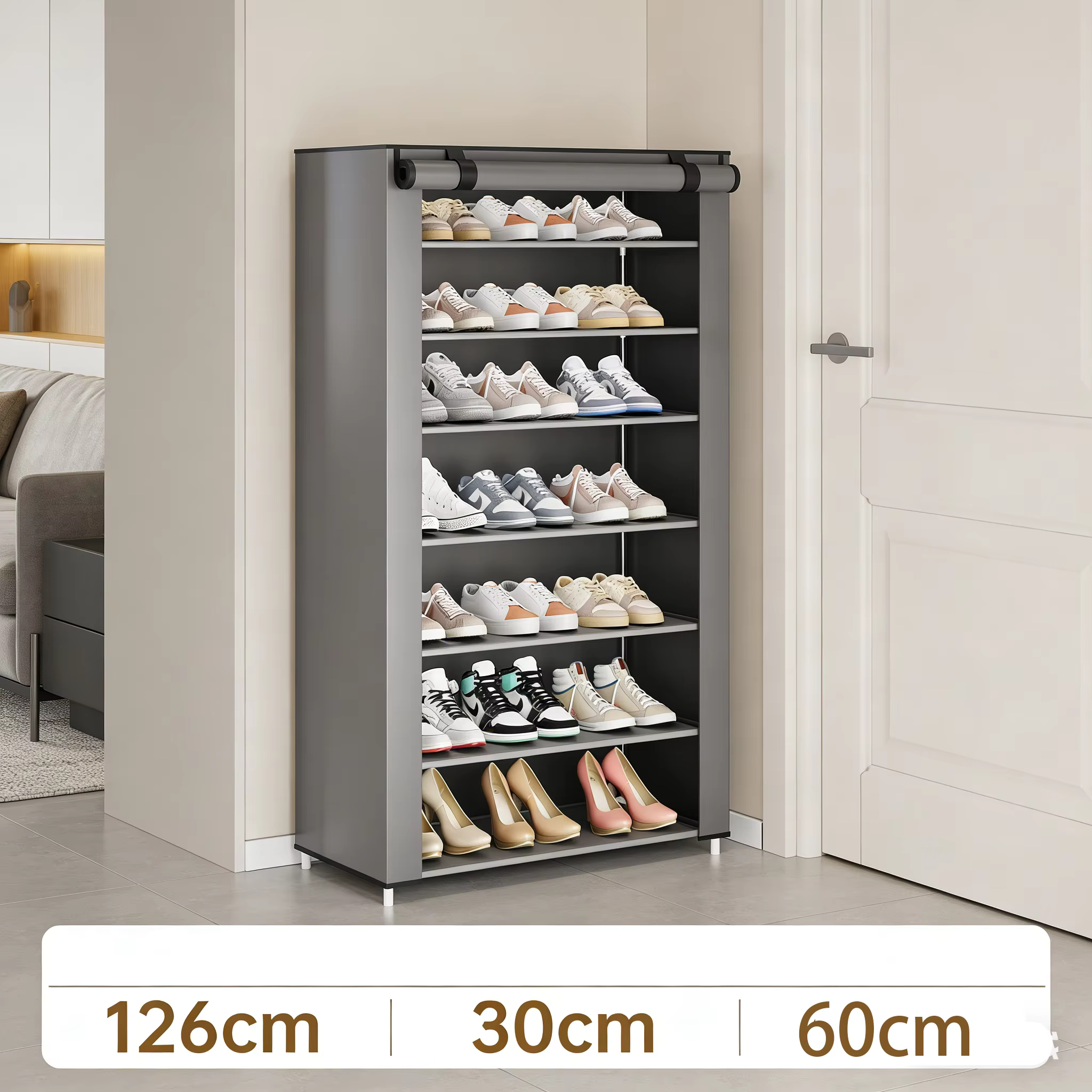 Étagère à chaussures simple avec rangement anti-poussière