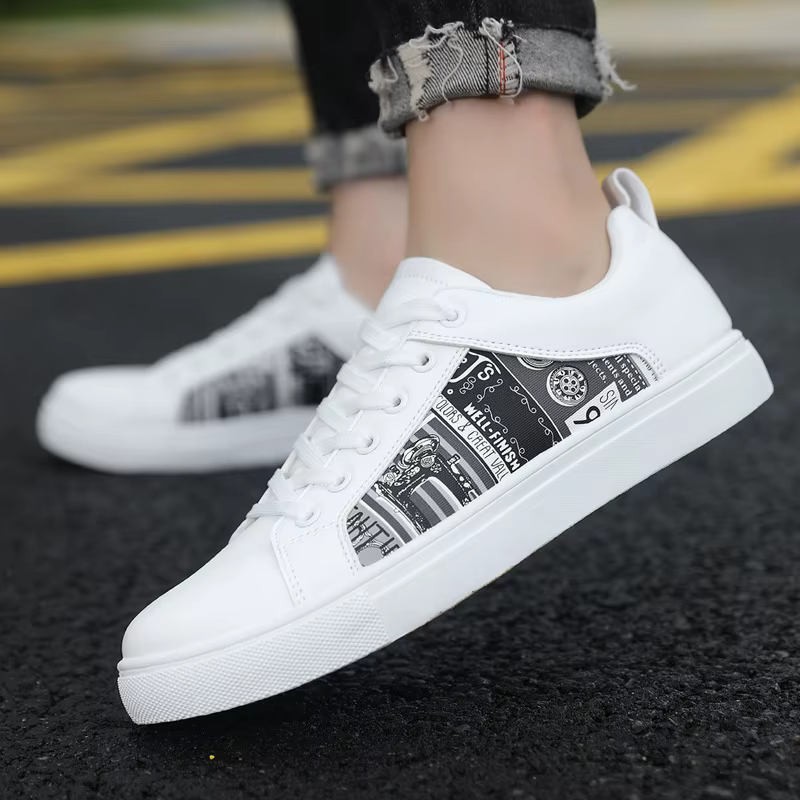 Chaussures de skate blanches pour hommes