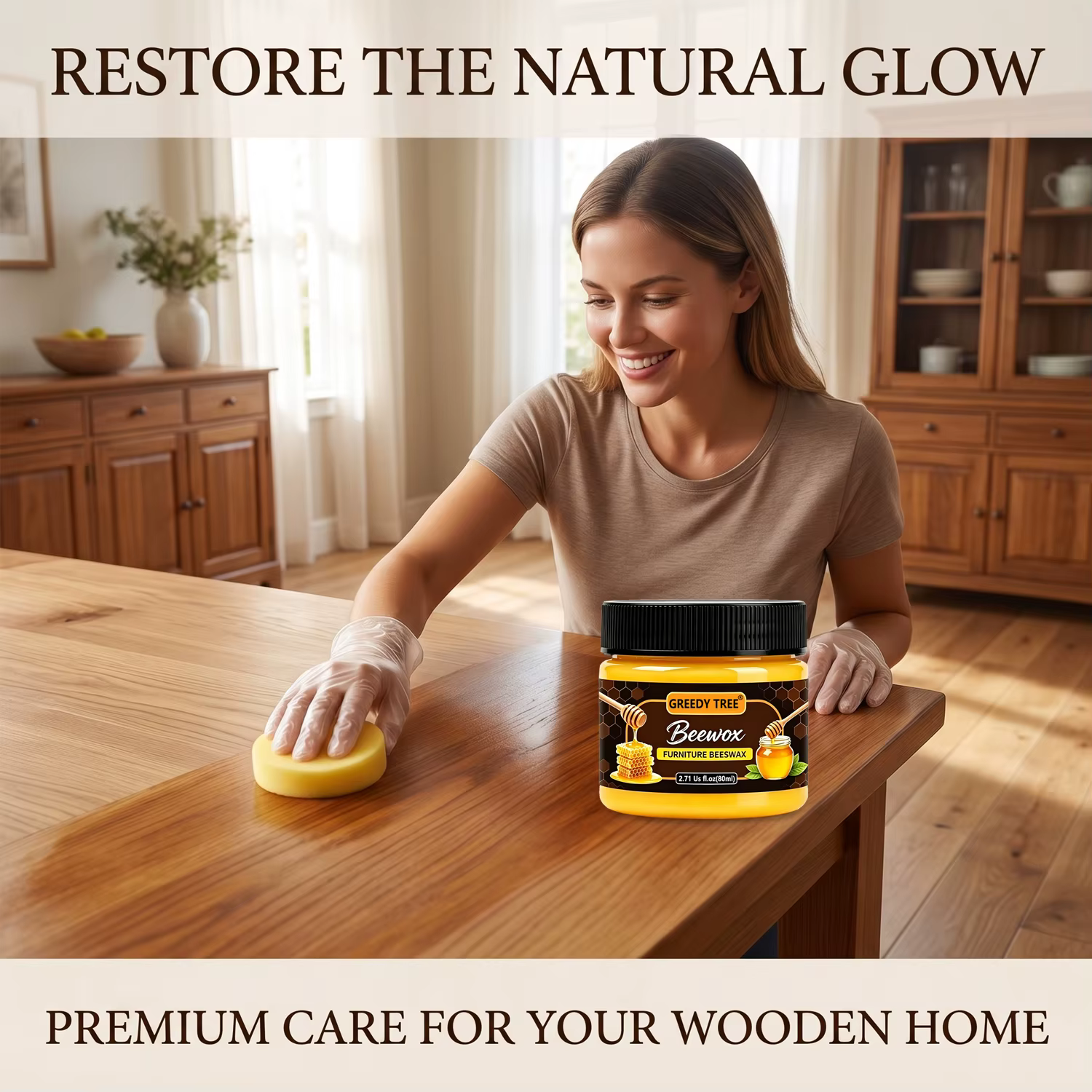 Cire d'abeille en bois véritable, entretien et protection des meubles en bois de rose, anti-âge, huile de polissage pour parquets, produits d'entretien pour bois massif domestique