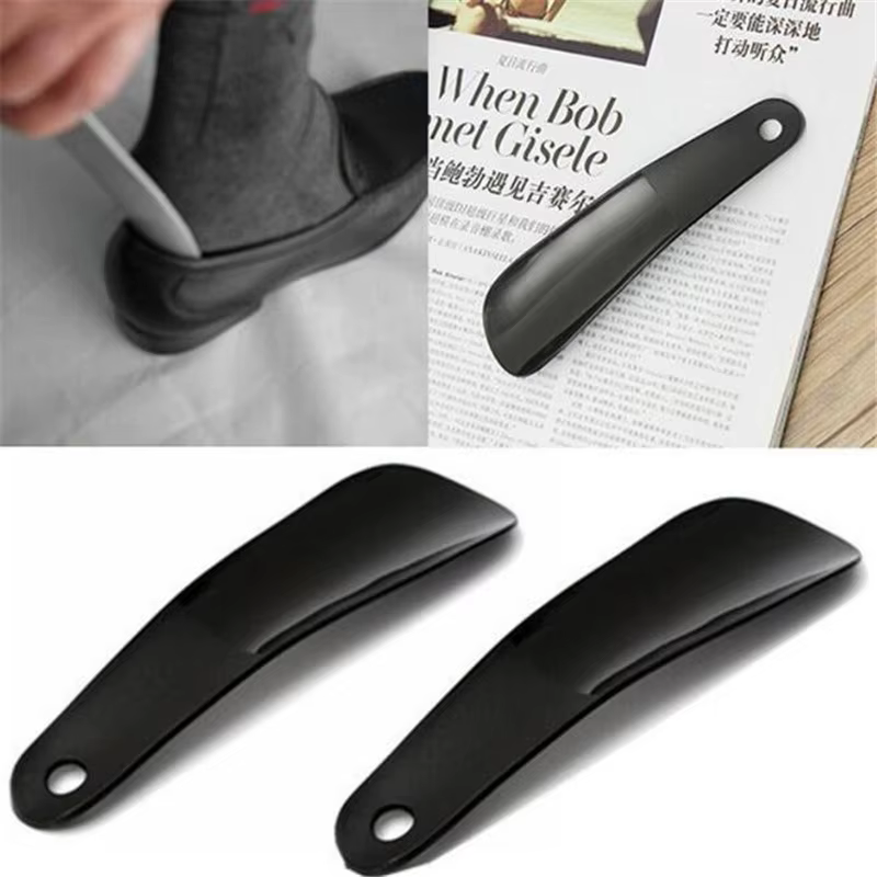 1 pièces 4 pièces 16cm cornes de chaussures professionnel noir en plastique corne de chaussure cuillère forme chausse-pied lève-chaussures Flexible robuste Slip