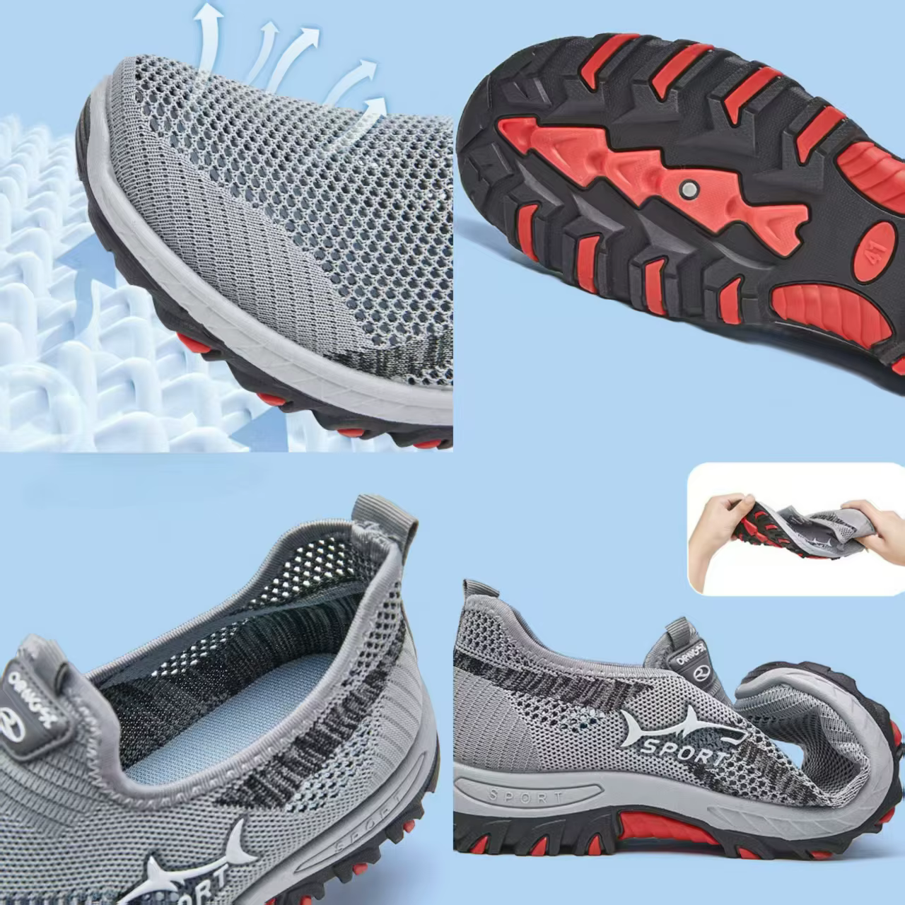 Chaussures d'été pour hommes baskets légères mode en plein air