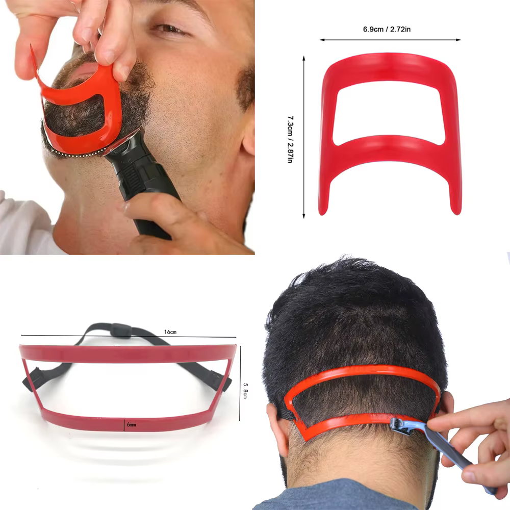 Kit de toilettage pour coupe de cheveux et barbe, outil de mise en forme de la ligne des cheveux, modèle de décolleté en provenance, fournitures professionnelles de barbier pour la coupe de cheveux