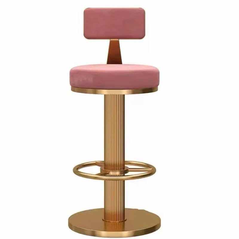 Style nordique tabouret De Bar en métal moderne télescopique haute qualité chaises De fête rondes blanc luxe doux Taburetes De Bar meubles